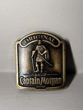 Captain Morgan Original Rhum Belt Buckle Brass Vintage